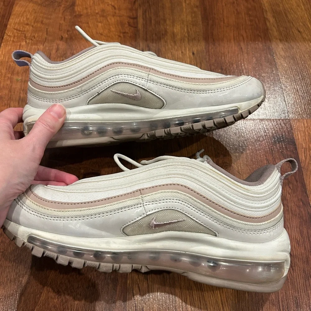 Nike Air Max 97 Barley Rose Low Top Lace Up Size 7 Athletic Running Sneakers